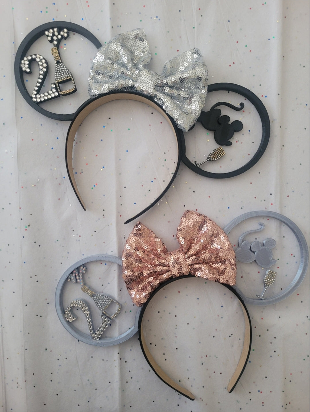 Happiest Place 21st Birthday Ears, 3D Printed Mouse Drink Ear