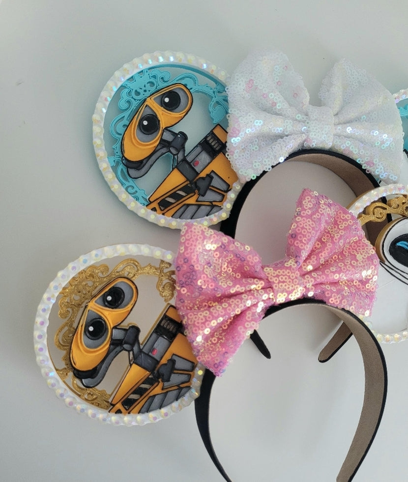 Wall-E and Eve, Better Together, 3D Printed Robot Mouse Ears