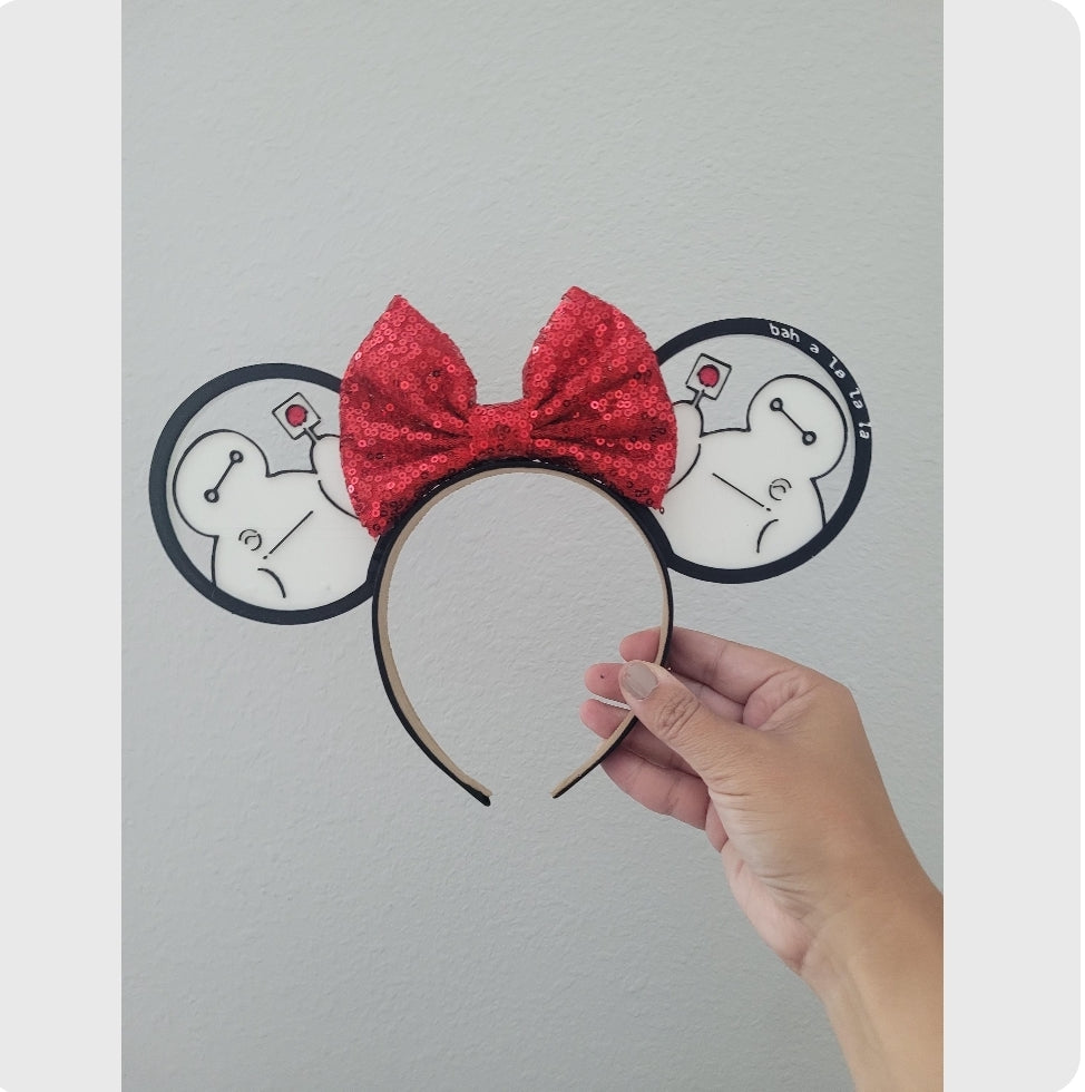 Baymax Lollipop Ears, 3D Printed Big Hero Robot Ears