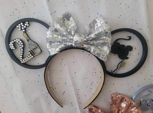 Happiest Place 21st Birthday Ears, 3D Printed Mouse Drink Ear