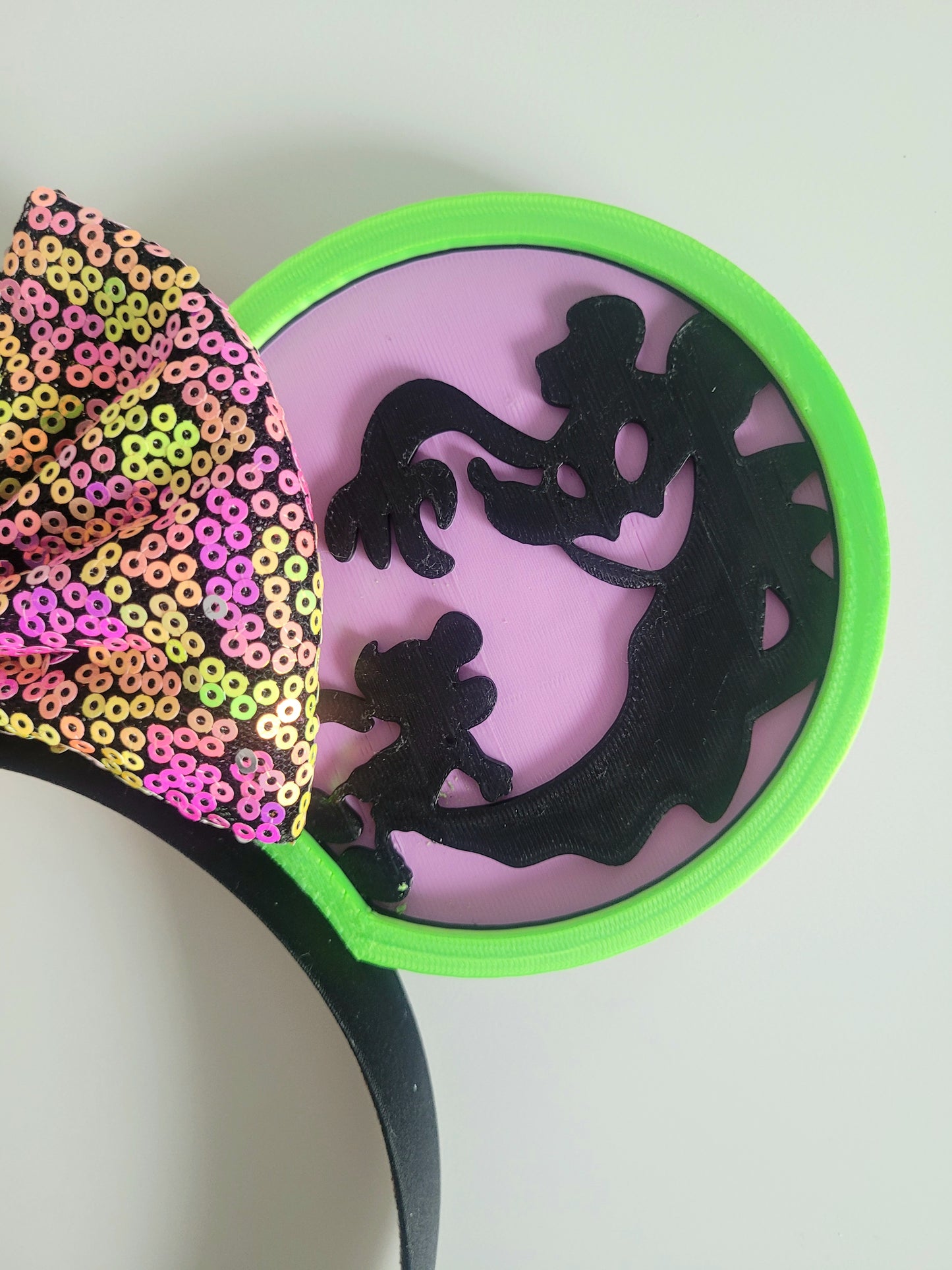 Trick or Treat Shadow Ghost Halloween Ears, 3D Printed Bright Magic Party Mouse Ear