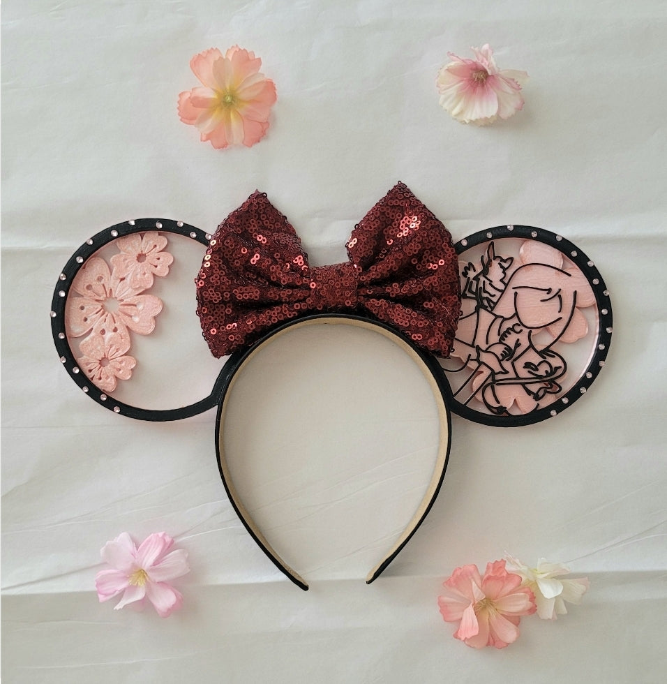 Cherry Blossom Warrior, 3D Printed Mulan Mouse Ears