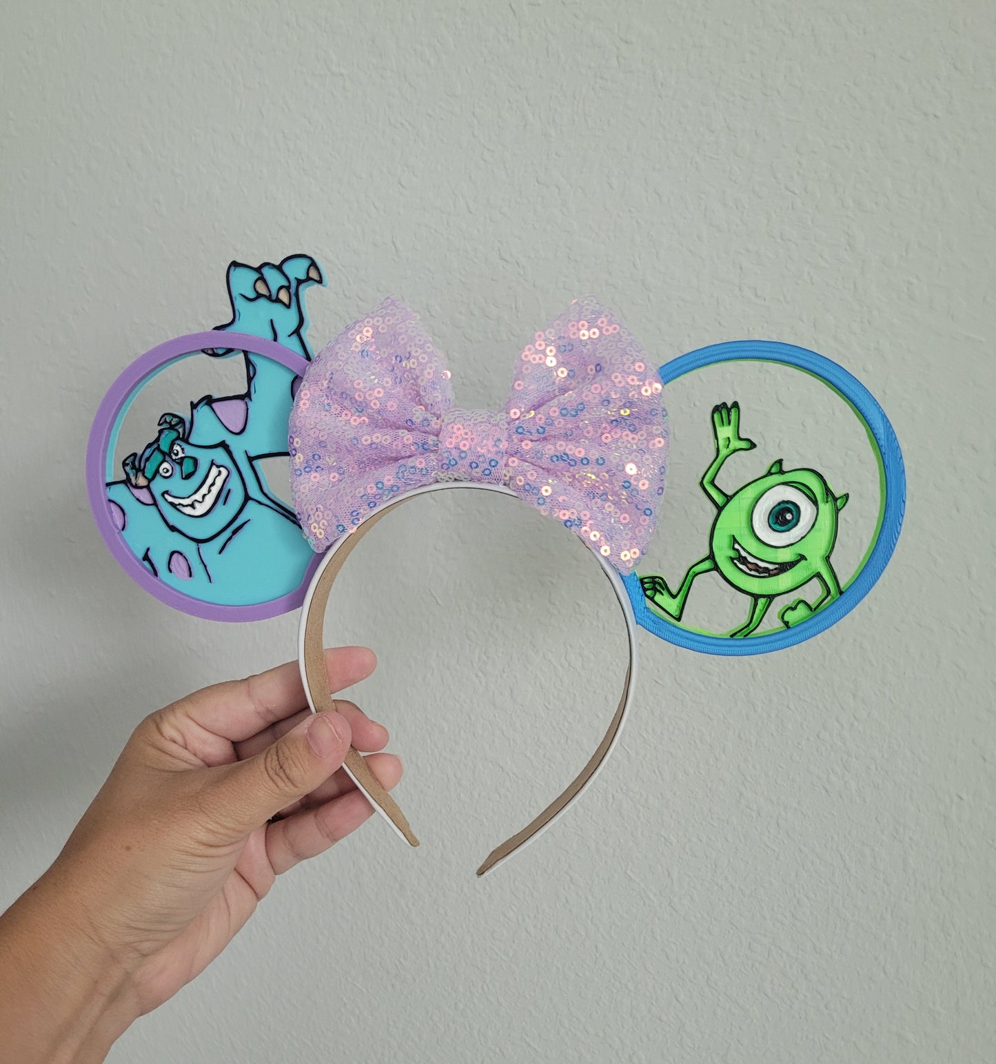 Monstropolis Here We Come, 3D Printed Monsters Inc Sully and Mike Mouse Ears