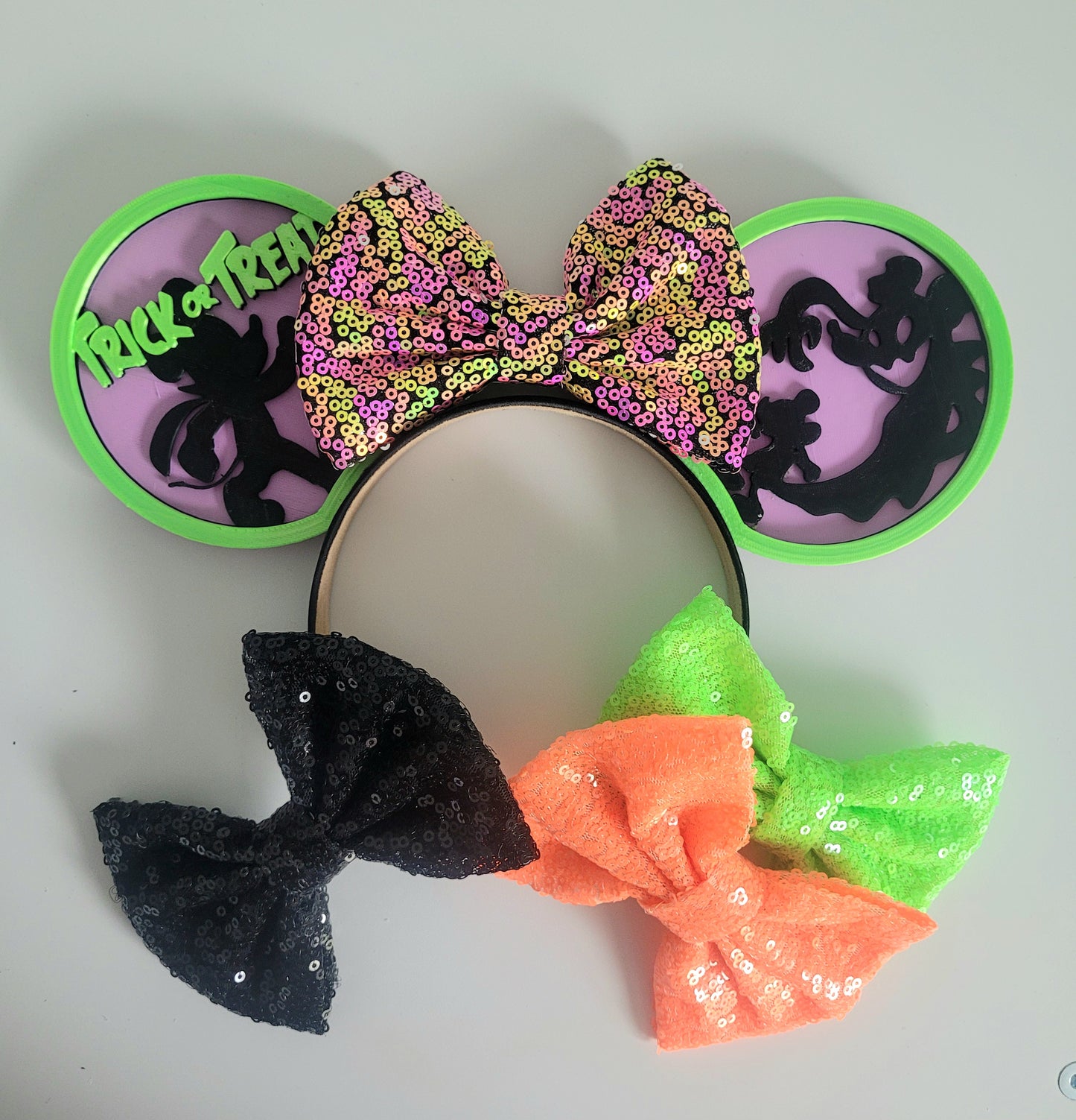 Trick or Treat Shadow Ghost Halloween Ears, 3D Printed Bright Magic Party Mouse Ear
