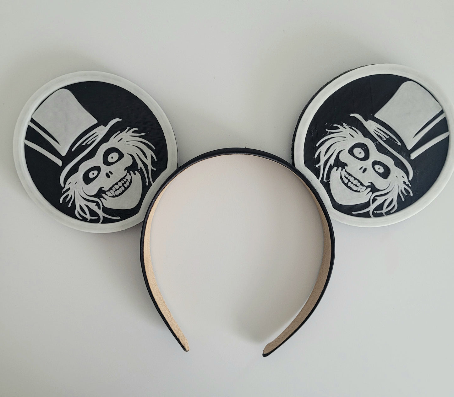Glow-in-the-Dark Hatbox Ghost Ears, 3D Printed Haunted Mansion Halloween Mouse Ears
