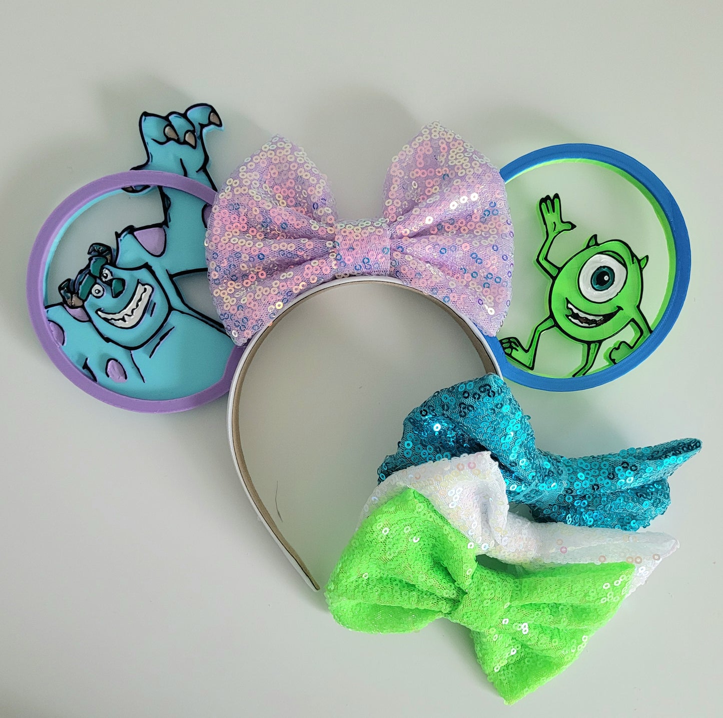 Monstropolis Here We Come, 3D Printed Monsters Inc Sully and Mike Mouse Ears