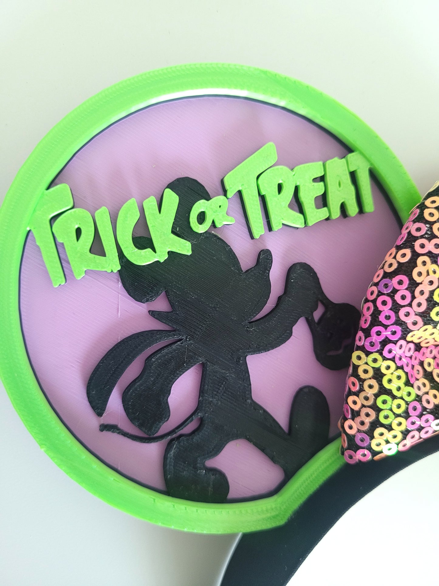 Trick or Treat Shadow Ghost Halloween Ears, 3D Printed Bright Magic Party Mouse Ear