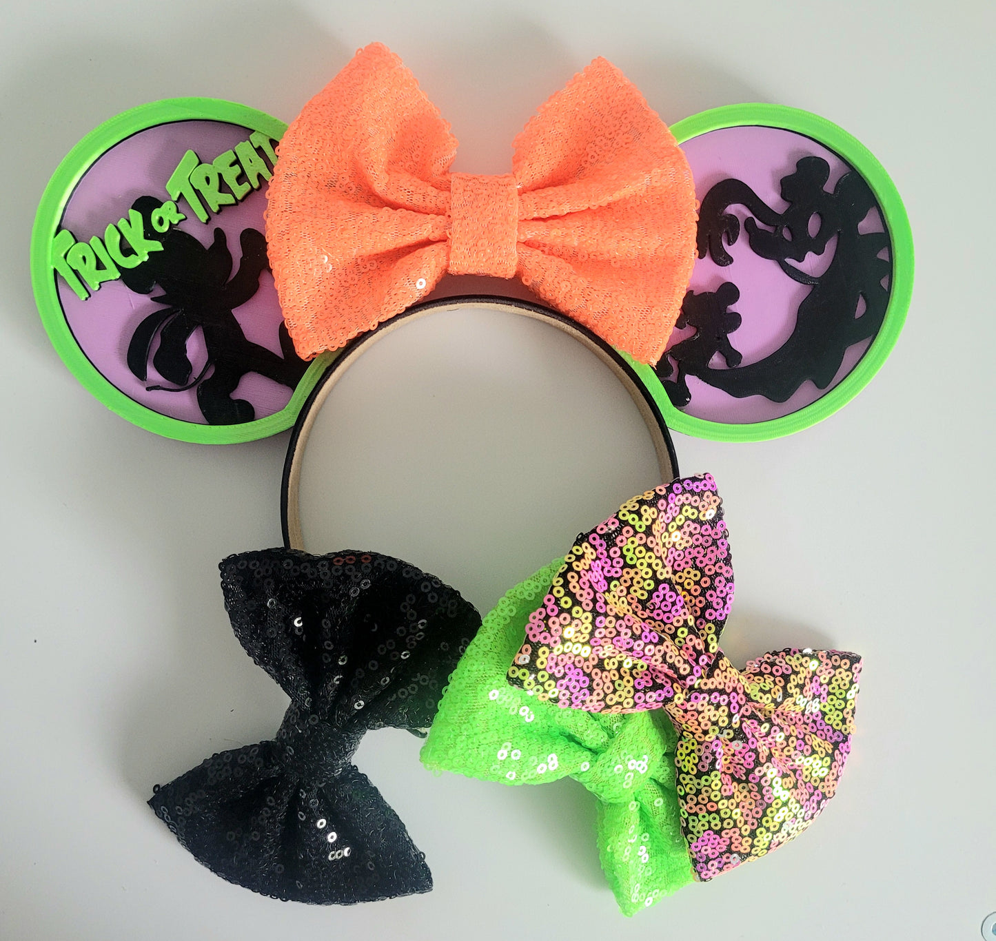 Trick or Treat Shadow Ghost Halloween Ears, 3D Printed Bright Magic Party Mouse Ear
