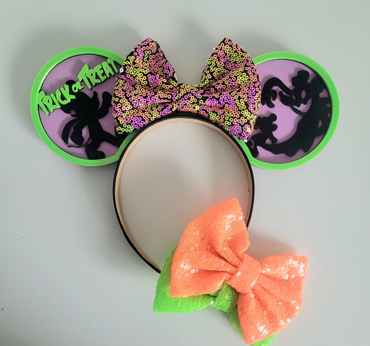 Trick or Treat Shadow Ghost Halloween Ears, 3D Printed Bright Magic Party Mouse Ear